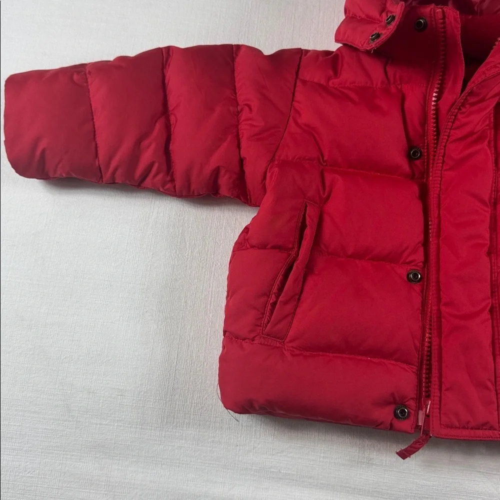 Polo Ralph Lauren Red Down Puffer Jacket‎ Detachable Hood Baby 12M RN113338
